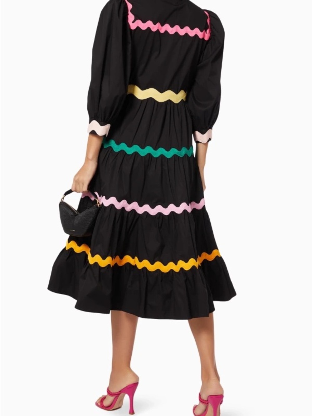CELIAB Ric Rac Yael Tiered Cotton Dress | Size Small - Picture 4 of 9